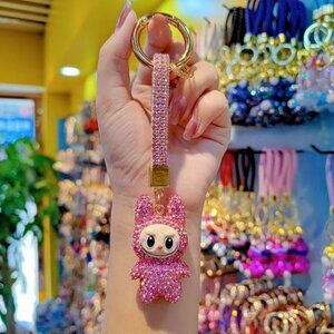 NWT Labubu Blingy Gold Keychain/ Bag Charm